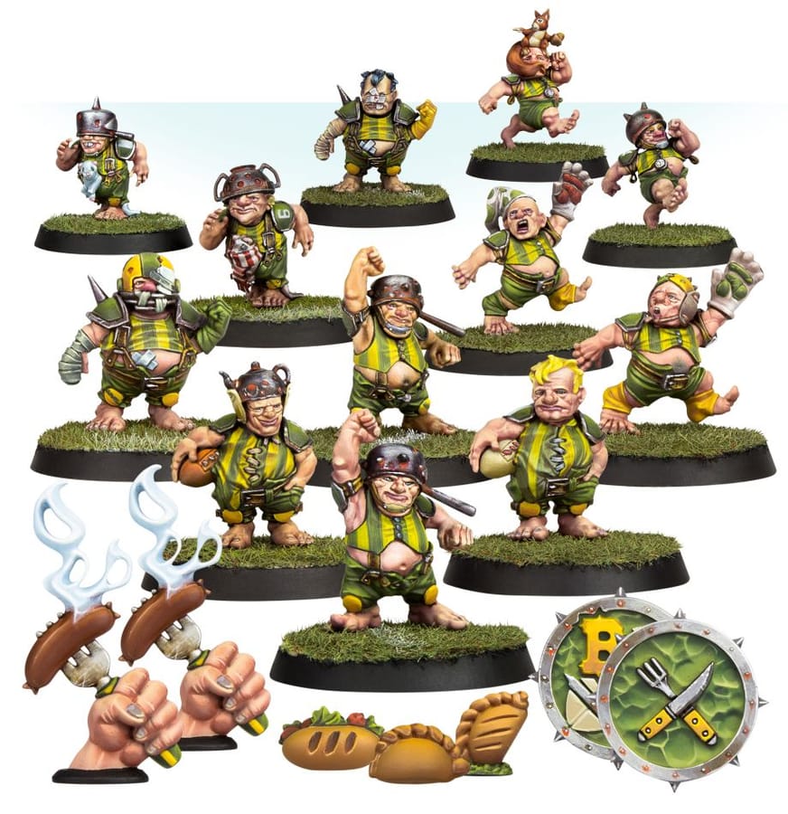 WarForge - Équipe de Blood Bowl de Halflings: Greenfield Grasshuggers - Warhammer