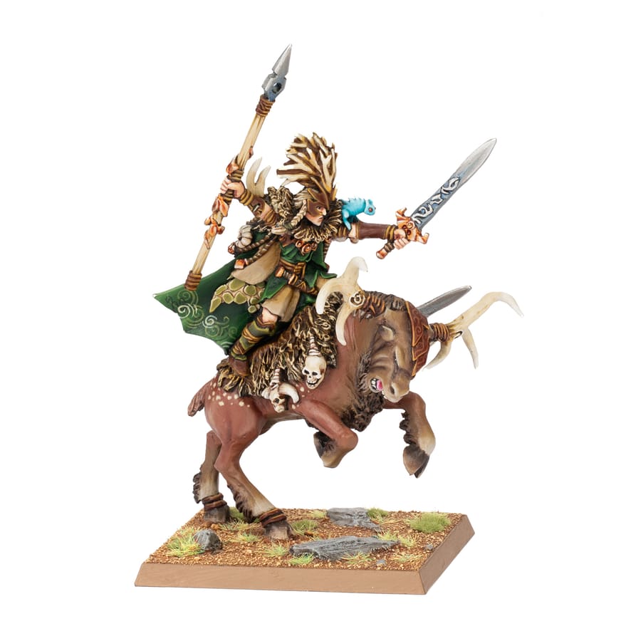 WarForge - Noble Elfe Sylvain sur Grand Cerf - Warhammer - Elfes Sylvains