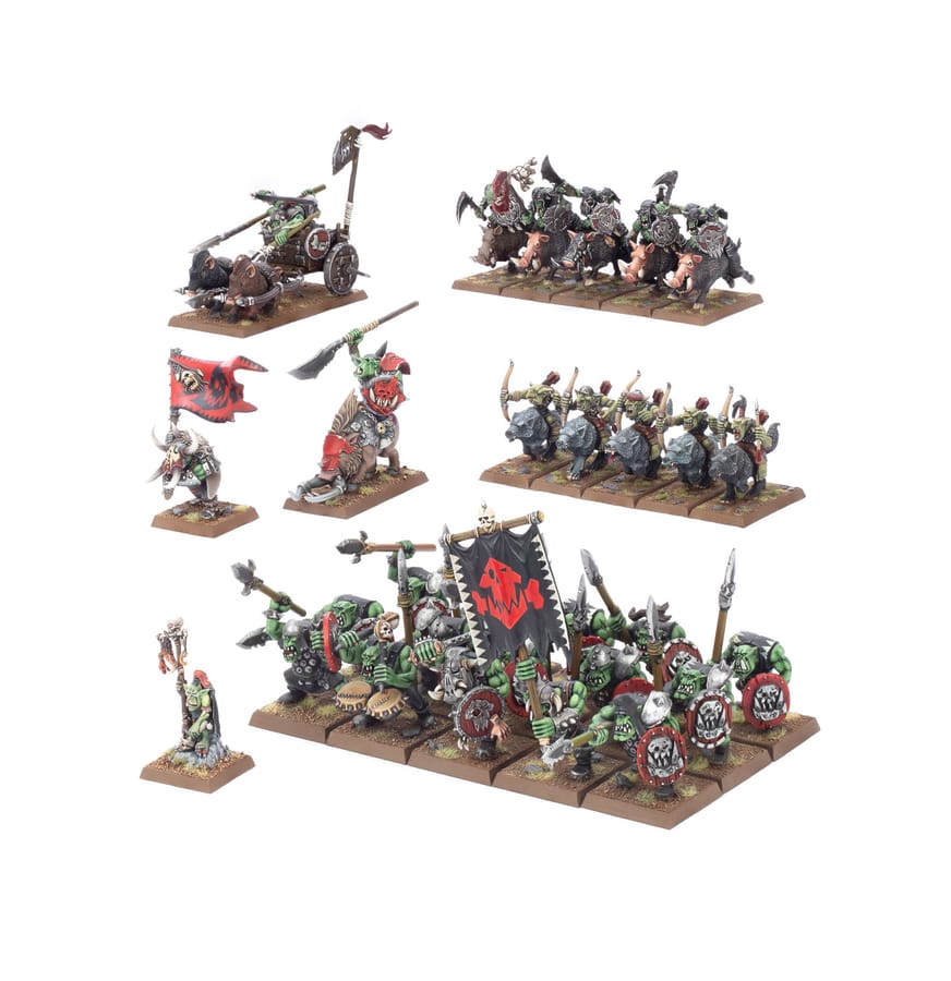 WarForge - Tribus des Orques & Gobelins: Armée de Colonne de Bataille - Warhammer - Orques & Gobelins