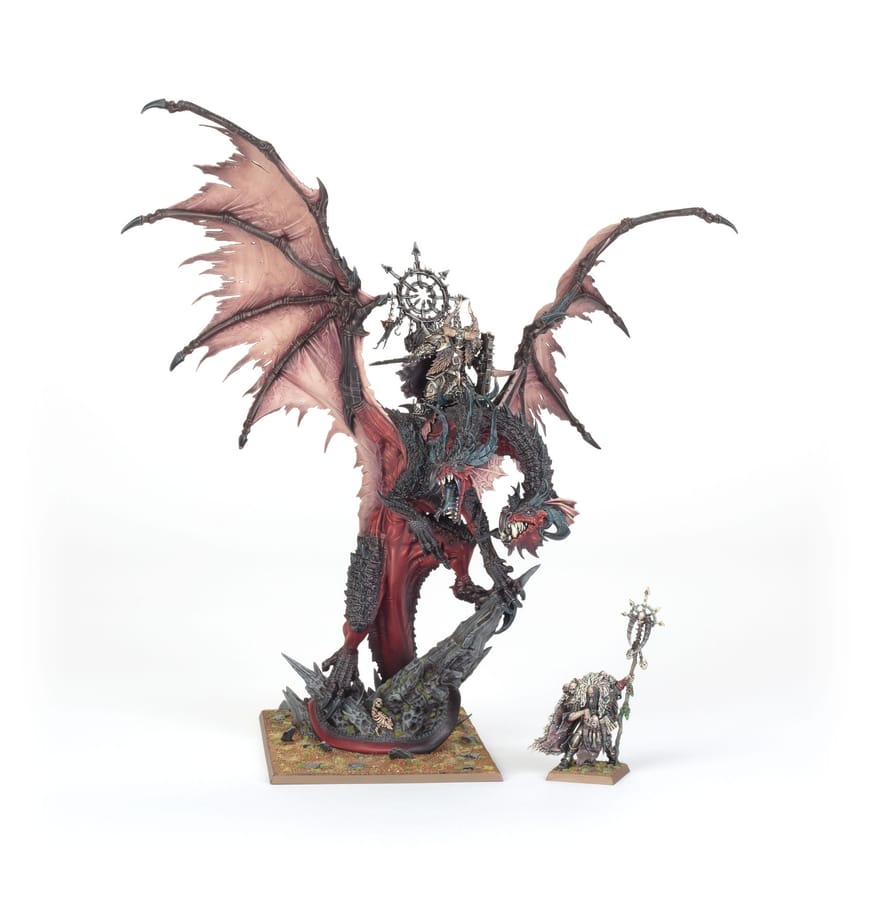 WarForge - Seigneur/Sorcier sur Dragon du Chaos - Warhammer - Guerriers du Chaos