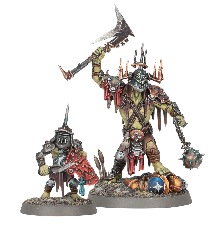WarForge - Bosskitu' avec Grot Surineur - Warhammer - Orruk Warclans