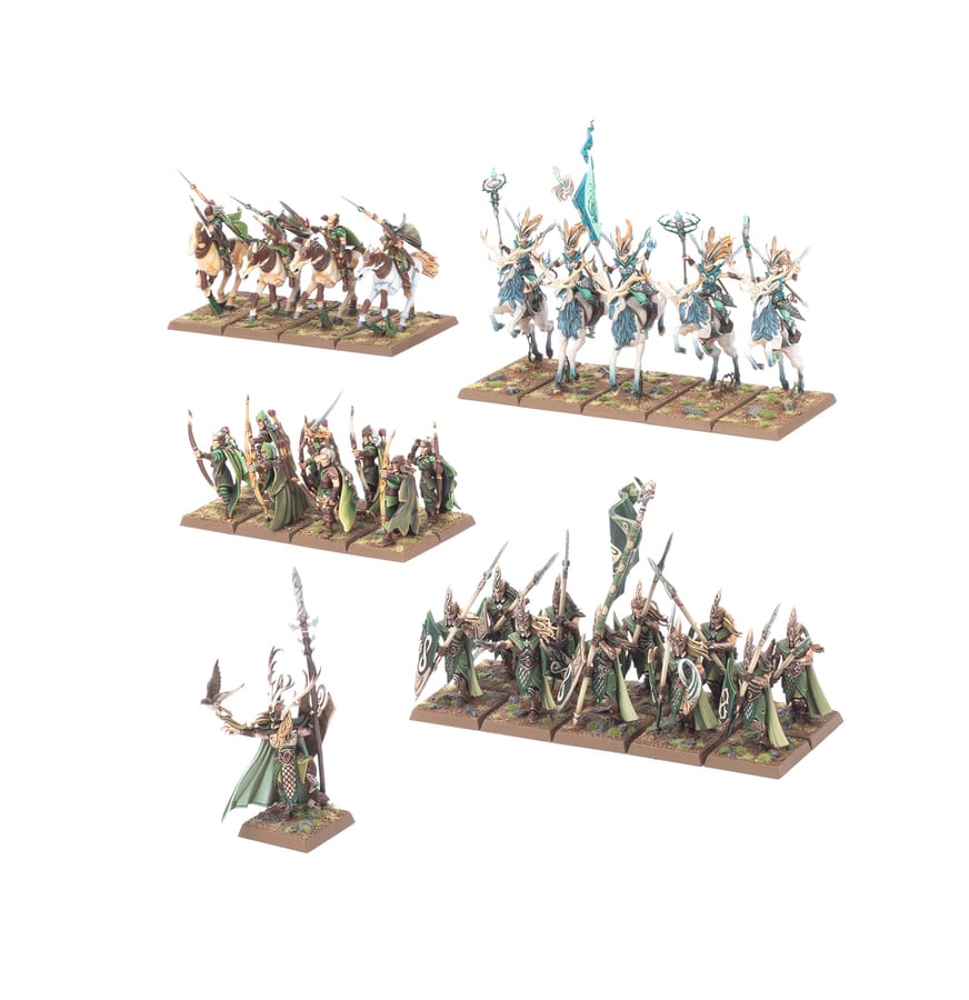 WarForge - Royaumes Elfes Sylvains: Armée de Colonne de Bataille - Warhammer - Elfes Sylvains