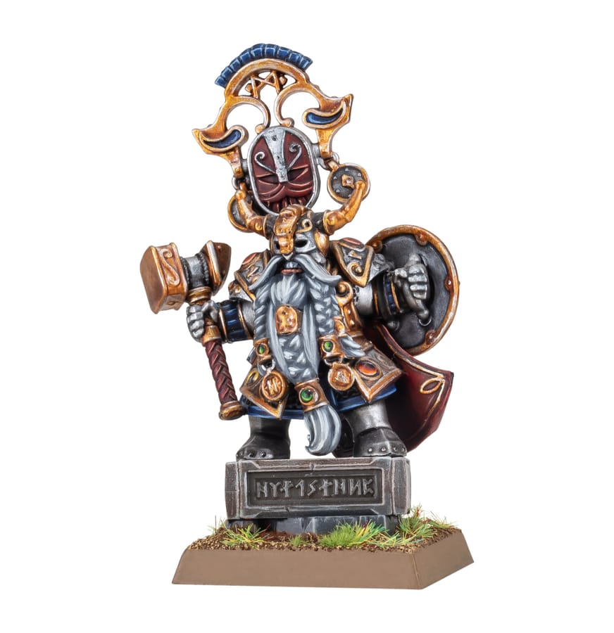 WarForge - Roi Nain avec Pierre de Serment - Warhammer - Nains