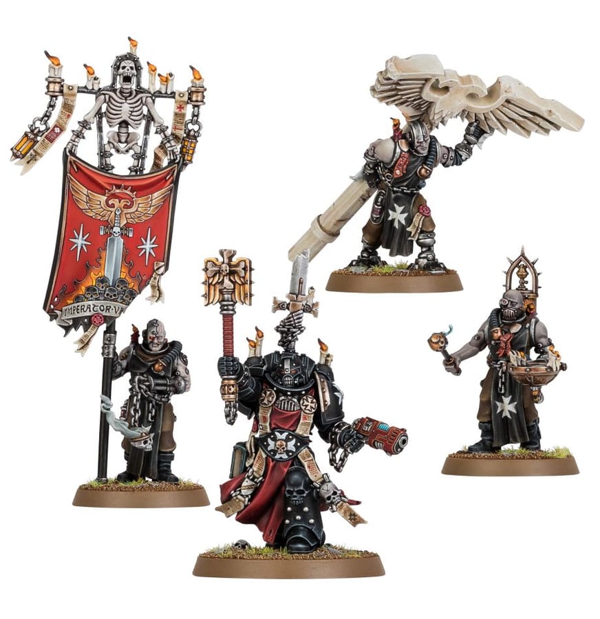 WarForge - Chapelain Grimaldus & Suite - Games Workshop black templars