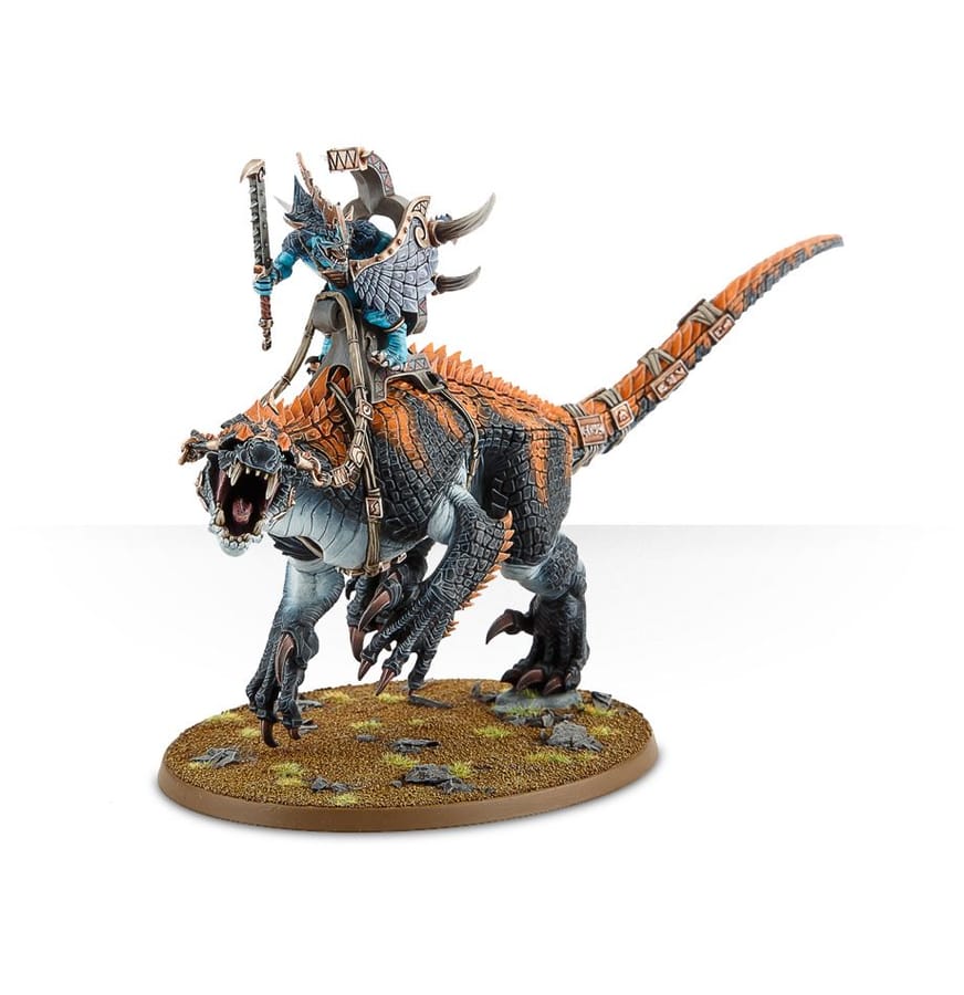 WarForge - Vétéran Scarifié Saurus sur Carnosaure - Warhammer - Séraphons