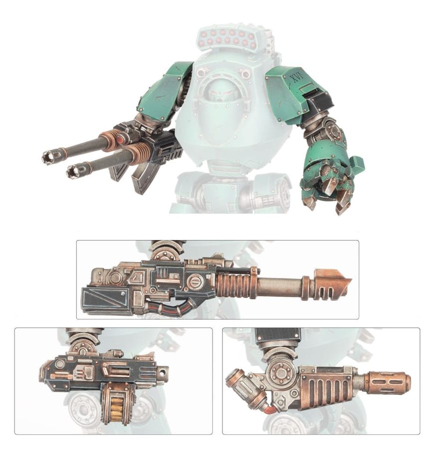 WarForge - Grappe d'Armes de Dreadnought Contemptor 1 - Warhammer - Legiones Astartes