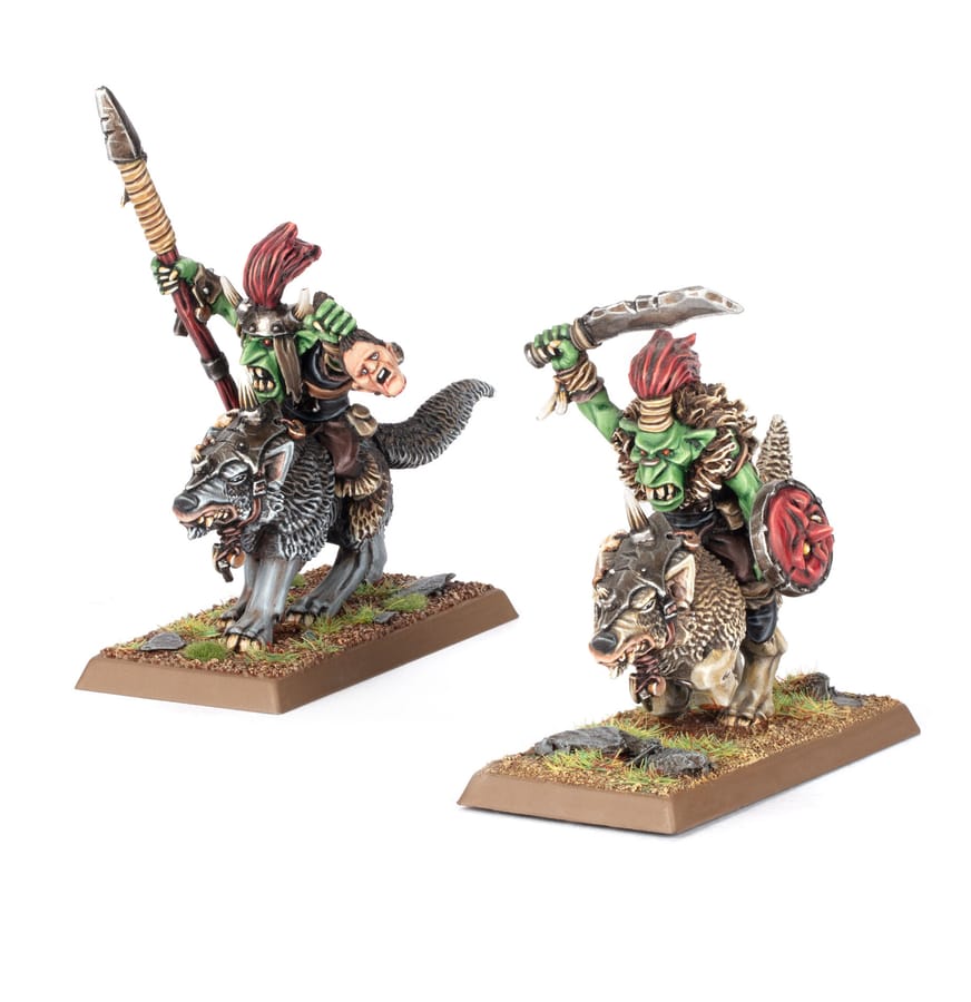 WarForge - Chefs Gobelins sur Loup - Warhammer - Orques & Gobelins
