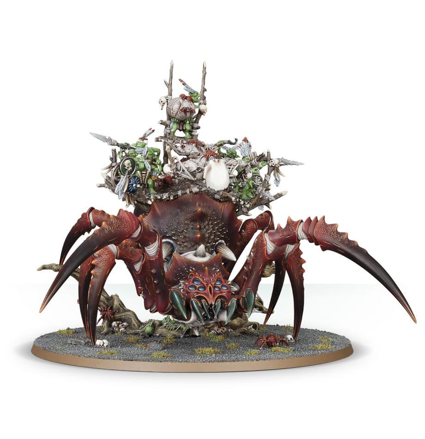 WarForge - Arachnarok avec Tribu Guerrière Crodaragne - Games Workshop gloomspite gitz