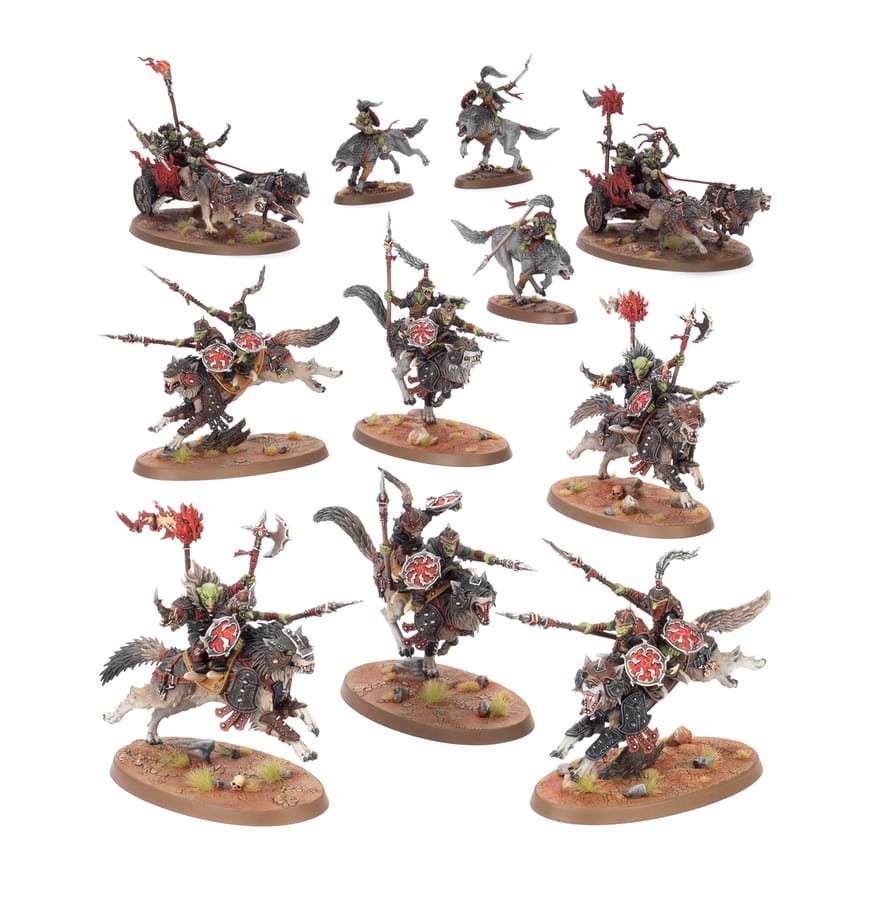 WarForge - Fer de Lance: Vils du Fielobscur – Grognemeute de Chasse - Warhammer - Gloomspite Gitz