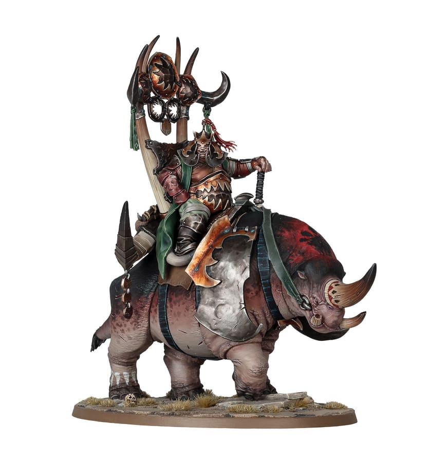 WarForge - Morga l'Omnipotente, Tyran Suprême / Tyran sur Gloutocéros - Warhammer - Ogor Mawtribes