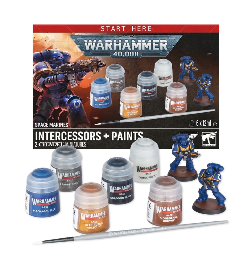 WarForge - Space Marines: Intercessors + Set de Peinture - Warhammer - Space Marines