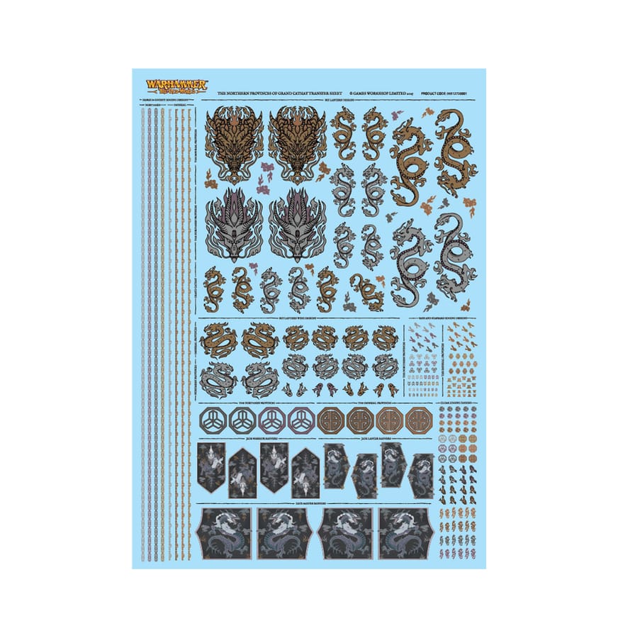 WarForge - Planche de Décalcos des Provinces Septentrionales du Grand Cathay - Warhammer - Grand Cathay