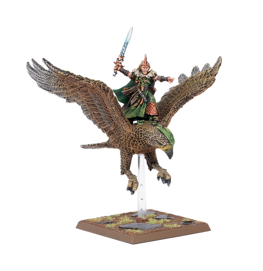 WarForge - Noble Elfe Sylvain sur Grand Aigle - Warhammer - Elfes Sylvains