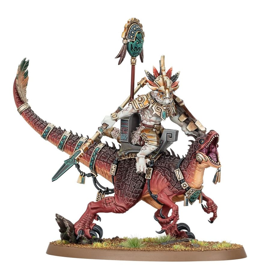 WarForge - Vétéran Scarifié Saurus sur Aggradon - Warhammer - Séraphons