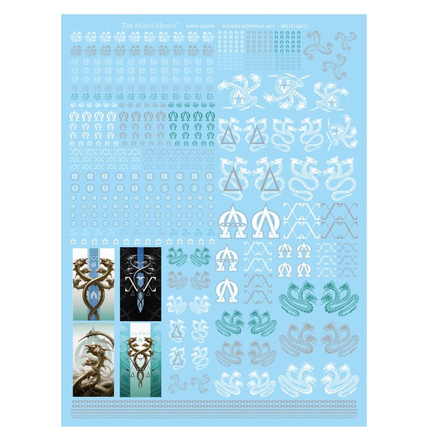 WarForge - Planche de décalcomanies de l'Alpha Legion - Warhammer - Alpha Legion