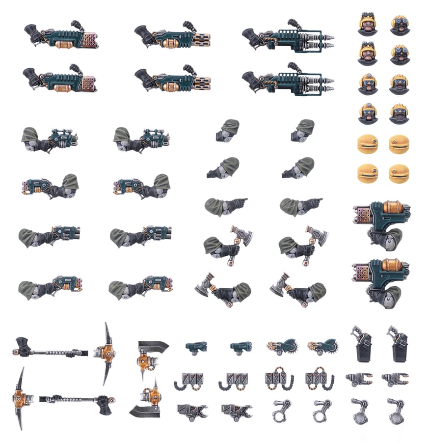 WarForge - Armes & Améliorations des Ironhead Squat Prospectors - Warhammer